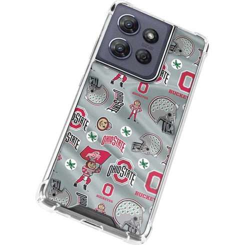 Ohio State University Pattern Moto G Power 5G (2025) Clear Case
